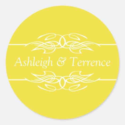 Wedding Invite Dandelion Ronde Sticker (Voorkant)