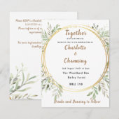 Wedding Invite | Elegant | RSVP | Handfasting Kaart (Voorkant / Achterkant)