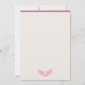 Wedding Invite - Heartwings (roze) Kaart (Achterkant)