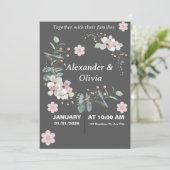  Wedding Invite Kaart (Staand voorkant)