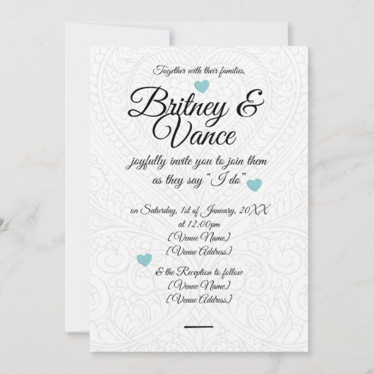 Wedding Invite Kaart (Voorkant)