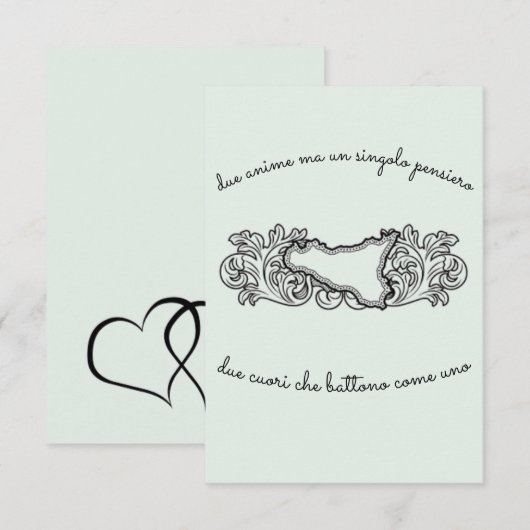 Wedding Invite Kaart (Voorkant / Achterkant)