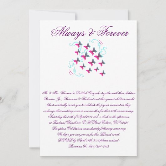 Wedding Invite Kaart (Voorkant)