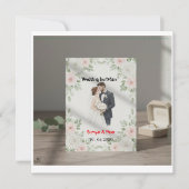 Wedding Invite, Minimalist Design, Bride and Groom Kaart (Voorkant)