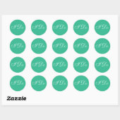 Wedding Invite Mountain Meadow Ronde Sticker (Vel)