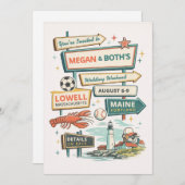 Wedding Invite Notitiekaartje (Voorkant / Achterkant)