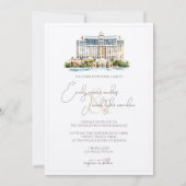 Wedding Invite - Resort in Waterverf Kaart (Voorkant)