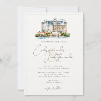 Wedding Invite - Resort in Waterverf Kaart