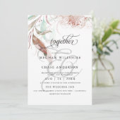 WEDDING INVITE | Spuitsproei van najaarsafval Kaart (Staand voorkant)