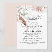 WEDDING INVITE | Spuitsproei van najaarsafval Kaart (Voorkant / Achterkant)