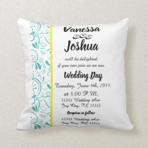 Wedding Invites Keepsakes/Souvenir Pillow Kussen