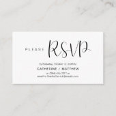 Wedding Invites RSVP Reminder, Modern Minimal Informatiekaartje (Voorkant)