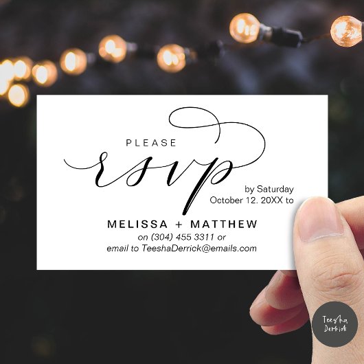 Wedding Invites RSVP Reminder Modern Minimalist Informatiekaartje