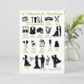 Wedding Itenerary Schedule of Groomsmen Programmakaart (Staand voorkant)