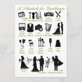 Wedding Itenerary Schedule of Groomsmen Programmakaart (Voorkant)