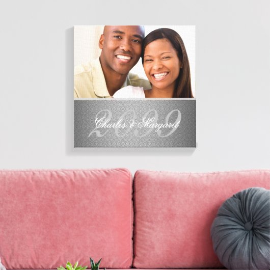 Wedding Jubileum 12x12 Persoonlijke foto Canvas Afdruk (Insitu (Woonkamer))