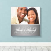 Wedding Jubileum 12x12 Persoonlijke foto Canvas Afdruk (Insitu (Houten vloer))