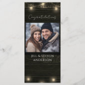 Wedding Jubileum 50ste rustieke hout en verlichtin Menu (Achterkant)