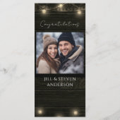 Wedding Jubileum 70e rustieke hout en verlichting Menu (Achterkant)