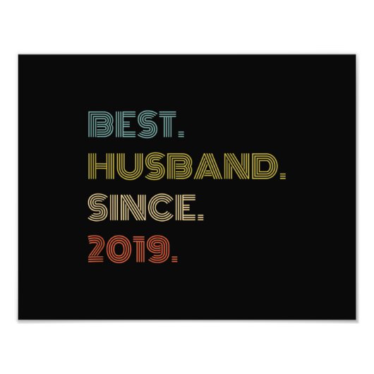 Wedding Jubileum Beste man sinds 2019 Foto Afdruk (Voorkant)