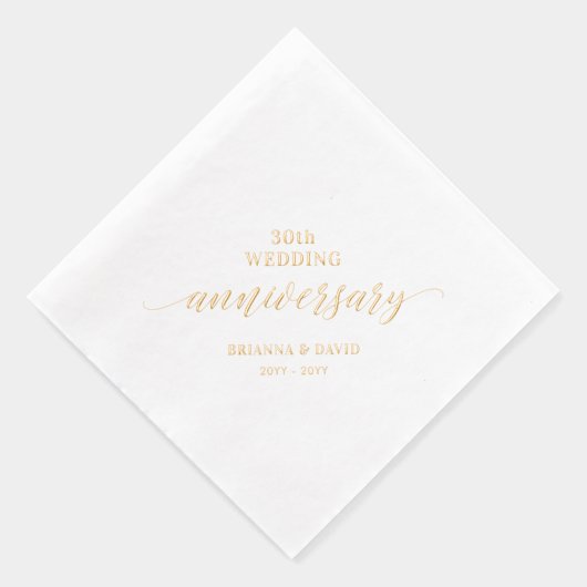 Wedding Jubileum Celebration Gelofte Vernieuwing Folie Servetten (Rechts)