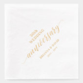 Wedding Jubileum Celebration Gelofte Vernieuwing Folie Servetten (Voorkant)