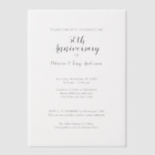 Wedding Jubileum Classic Font Vellum Uitnodigingen (Voorkant)