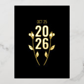 Wedding Jubileum Folie Uitnodiging Briefkaart (Voorkant)