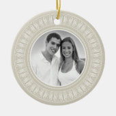 Wedding Jubileum Foto Lijst Keramisch Ornament (Voorkant)