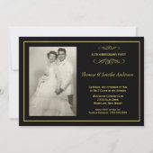 Wedding Jubileum Foto-uitnodigingen - 50th Kaart (Voorkant)