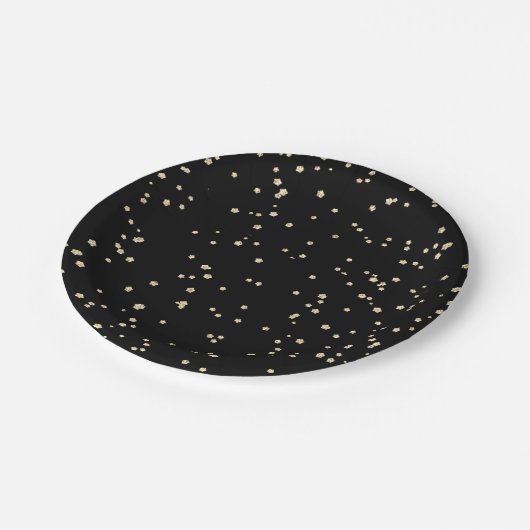 Wedding Jubileum Gouden Glitter Papieren Bordje (Gekanteld)