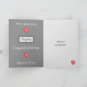 Wedding Jubileum Gray Silver 25 jaar foto Kaart (Binnen)