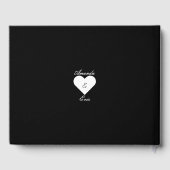 Wedding Jubileum Grid Fotocollage Zwart Gastenboek (Achterkant)