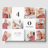 Wedding Jubileum Multiple Grid Fotocollage Gastenboek (Voorkant)