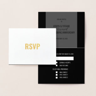 Wedding Jubileum RSVP Response Kaart