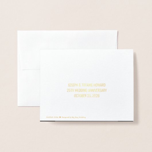 Wedding Jubileum RSVP Response Kaart (Met envelop)