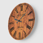 Wedding Jubileum Rustic Wood Mr Mrs Country Grote Klok (Hoek)