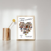 Wedding Jubileum Script Hart 37 Fotocollage Canvas Afdruk