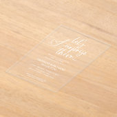 Wedding Jubileum Surprise Party Acryl Uitnodigingen (Laagn)