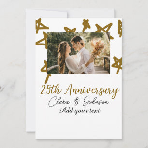 Wedding Jubileum voeg naam jaar toe afbeelding gou Kaart