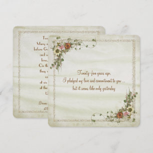 Wedding Jubileum Vow Renewal Kaart