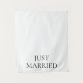 Wedding Just Married Fabric Car Banner Sign Wandkleed (Voorkant)