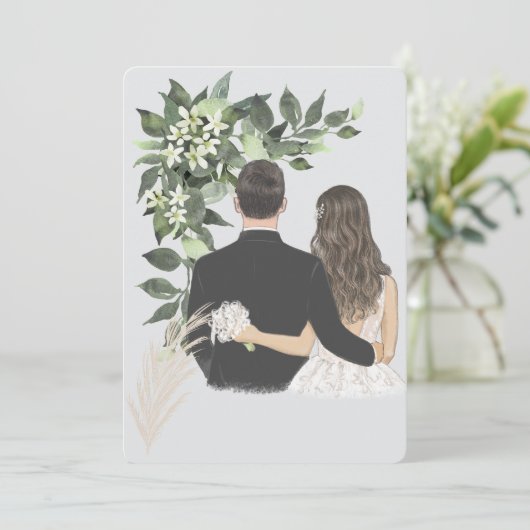 Wedding  kaart (Staand voorkant)