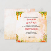 Wedding Kaart Water Color Invitation (Voorkant / Achterkant)
