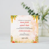 Wedding Kaart Water Color Invitation (Staand voorkant)