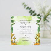 Wedding Kaart Water Color Invitation (Staand voorkant)