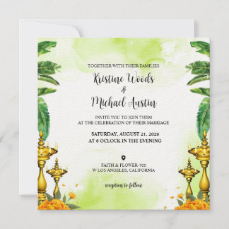 Wedding Kaart Water Color Invitation