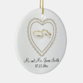 Wedding Keepasje voor de Bride en Groom Keramisch Ornament (Rechts)