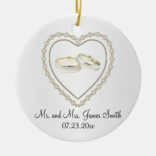 Wedding Keepasje voor de Bride en Groom Keramisch Ornament