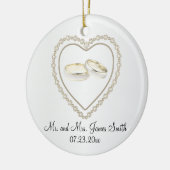 Wedding Keepasje voor de Bride en Groom Keramisch Ornament (Links)
